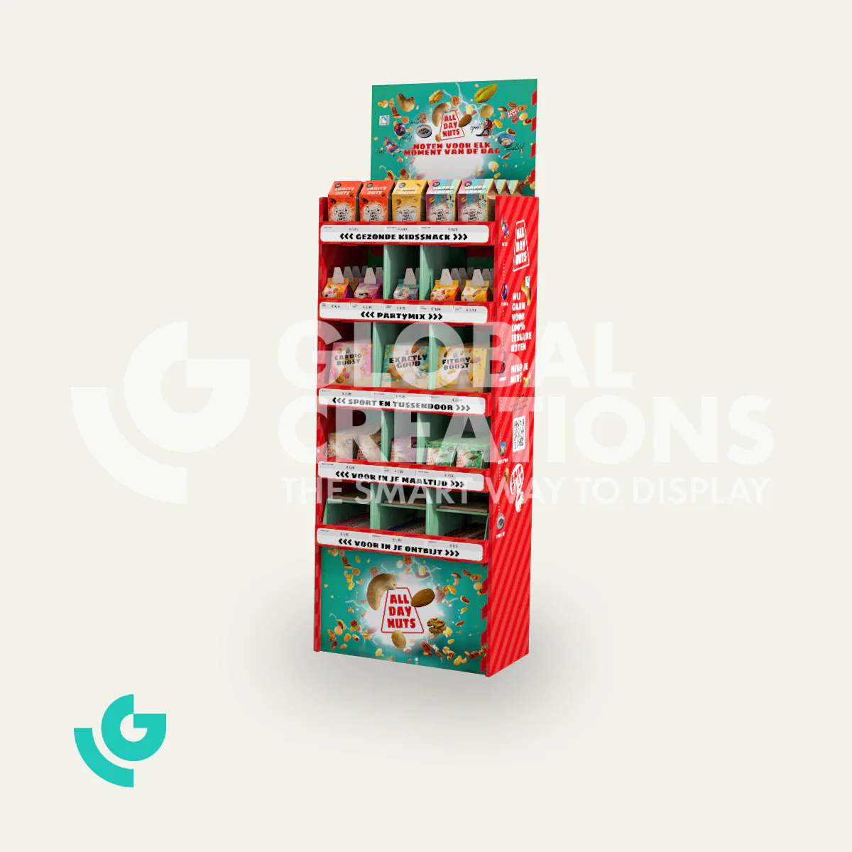 Cardboard floor displays - foodstuffs (0137)