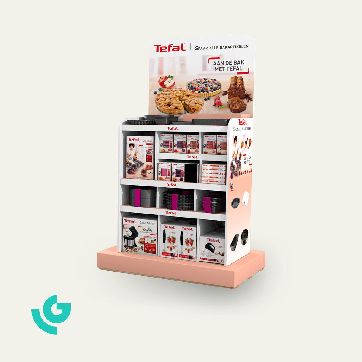 Display de sol en carton alvéolaire - produits ménagers (0386)