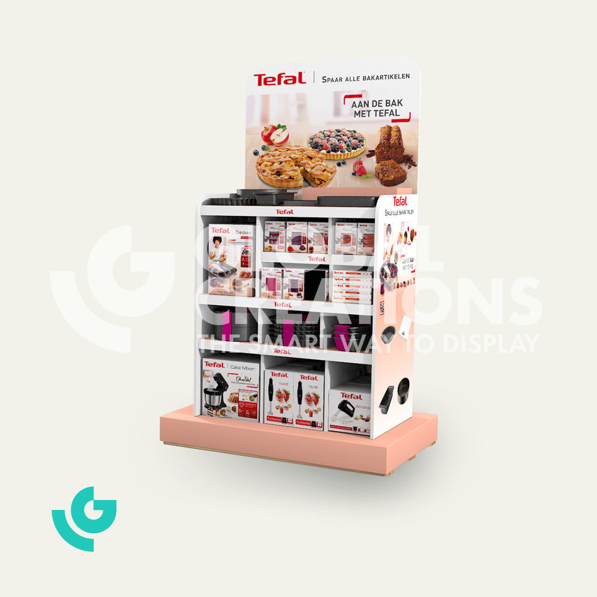 Honeycomb cardboard floor displays - household products (0386)