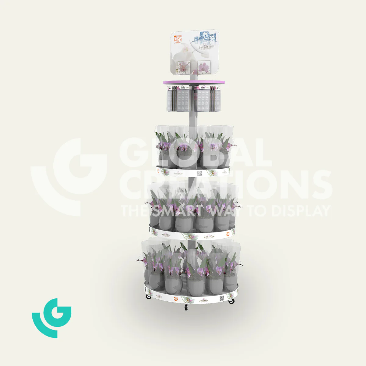 Metal floor displays - plants (0121)
