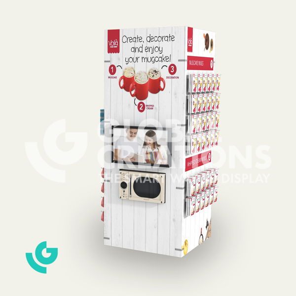 Honeycomb cardboard floor displays - baking products (0003)