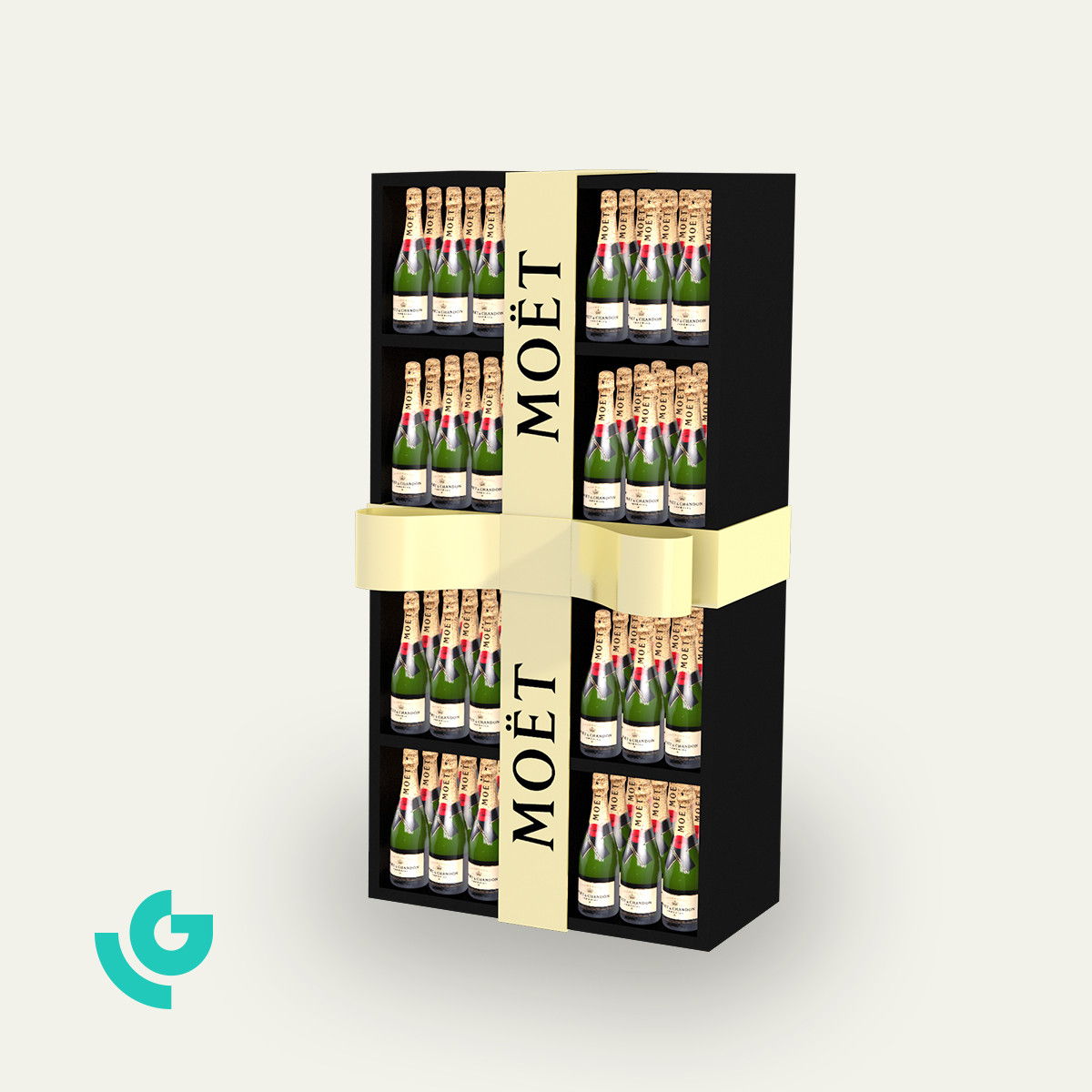 Displays de sol en bois - bouteilles (0132)