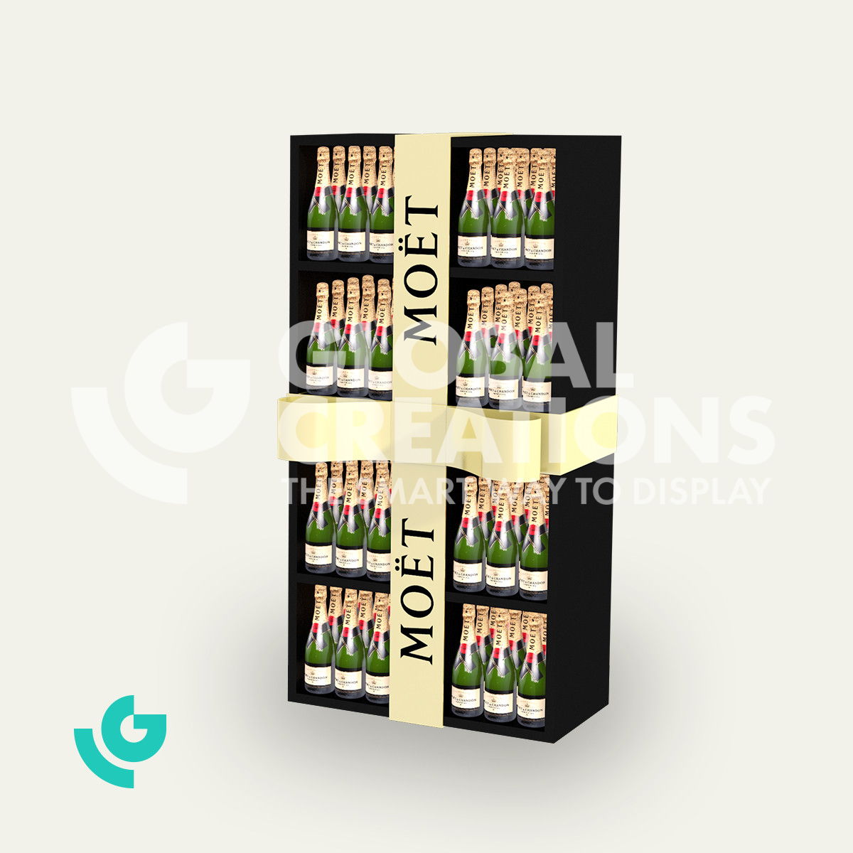 Wooden floor displays - bottles (0132)
