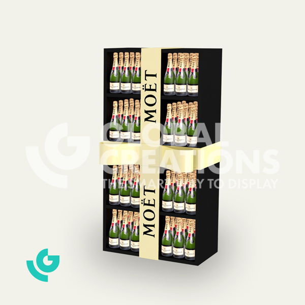 Wooden floor displays - bottles (0132)