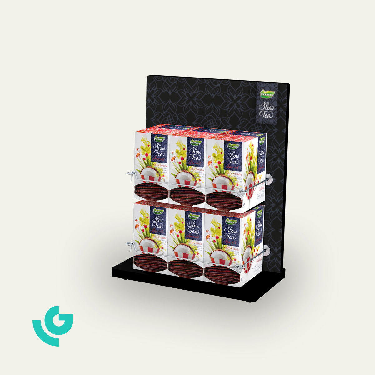 Displays de comptoir en bois - boissons (0064)