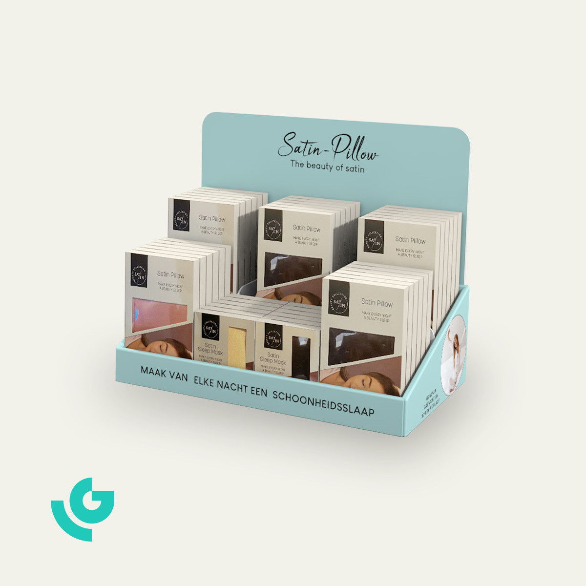 Displays de comptoir en carton - textile (0344)