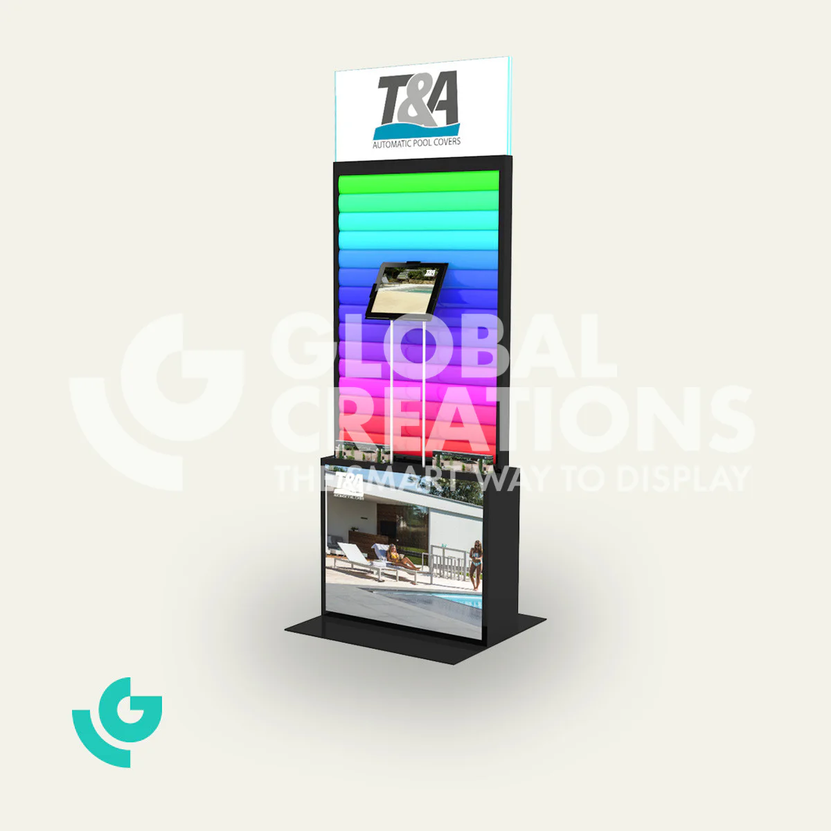 Metal floor displays - garden (0381)