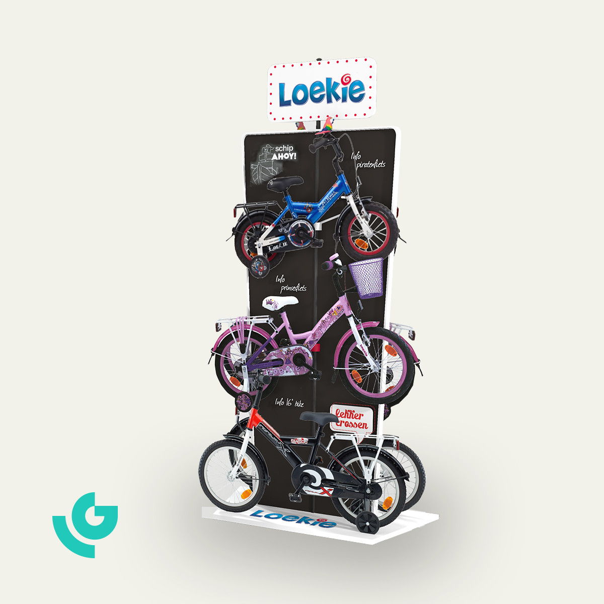 Displays de sol en métal - vélos (0073)