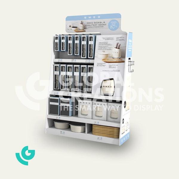 Honeycomb cardboard floor displays - knives (0353)