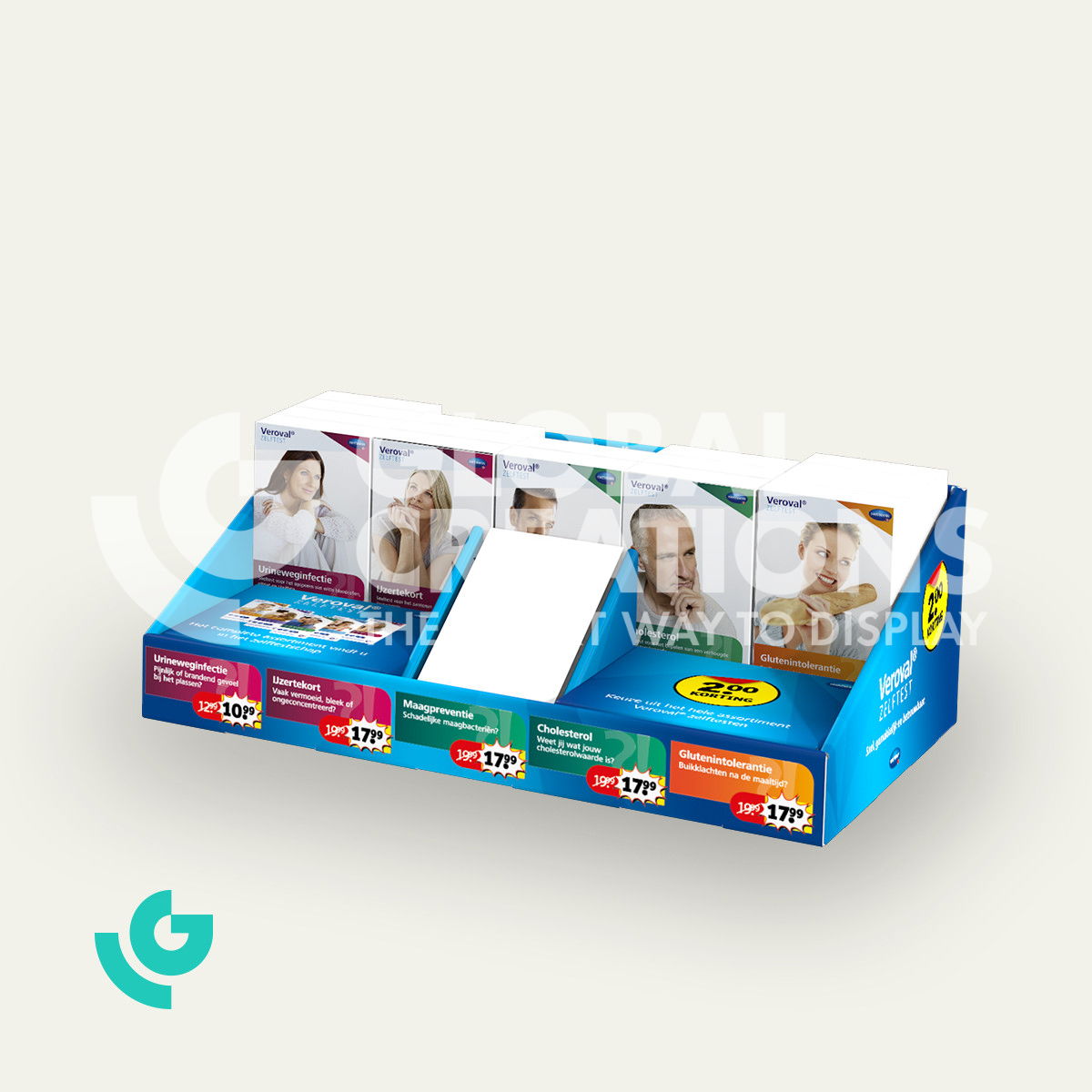 Cardboard counter displays - health (0049)
