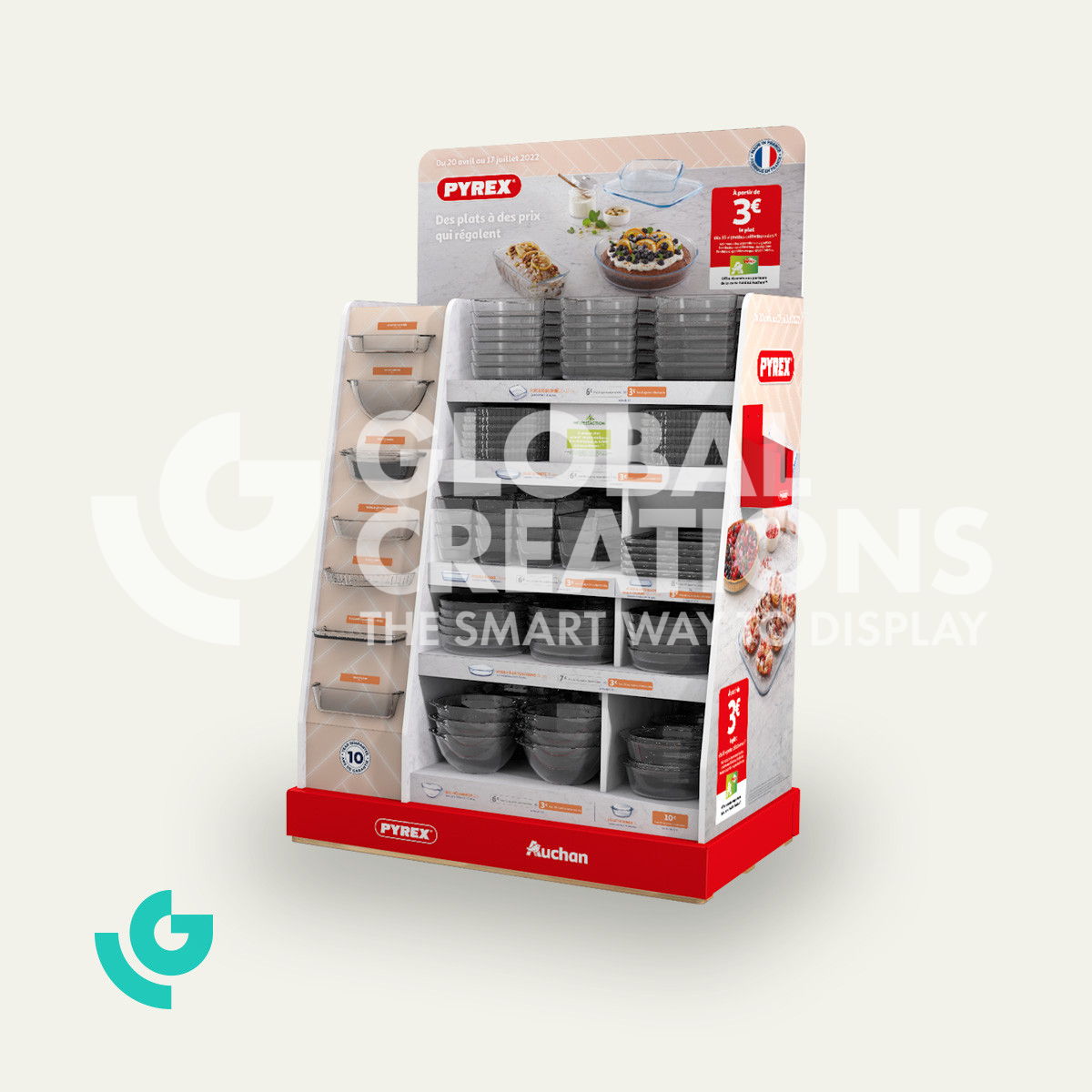 Honeycomb cardboard floor displays - baking products (0317)