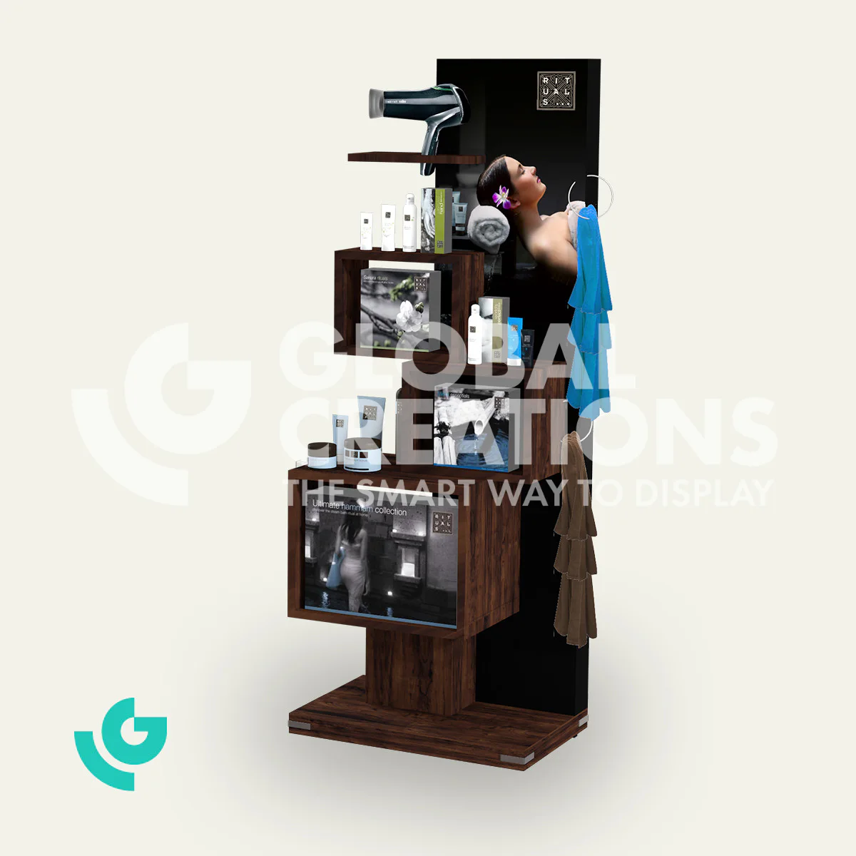 Honeycomb cardboard floor displays - healthcare (0135)