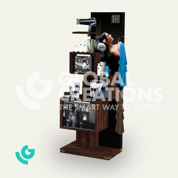 Honeycomb cardboard floor displays - healthcare (0135)