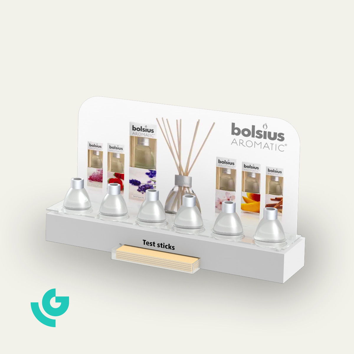 Displays de comptoir en plastique - parfum (0001)