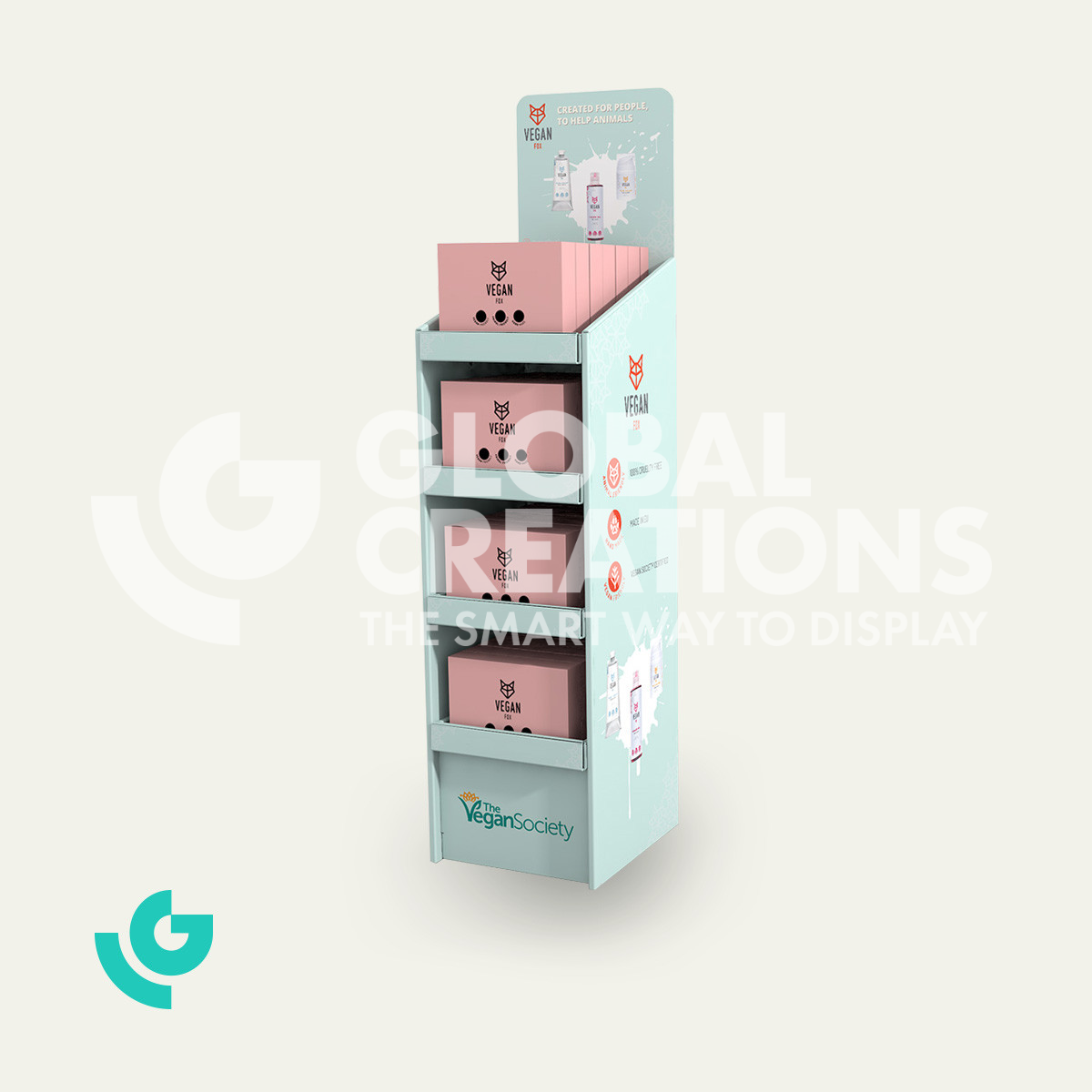 Cardboard floor displays - healthcare (0410)
