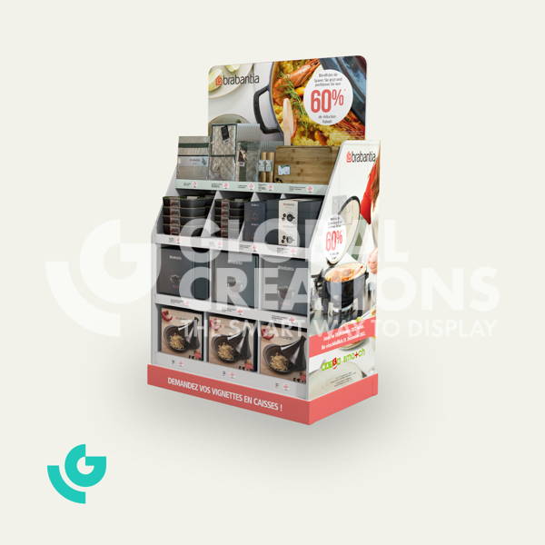 Bodendisplays aus Wabenkarton - Backwaren (0160)