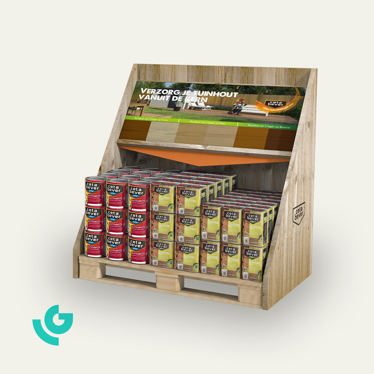 Displays de sol en bois - bricolage (0020)