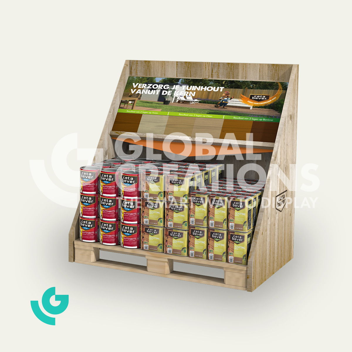 Wooden floor displays - DIY (0020)