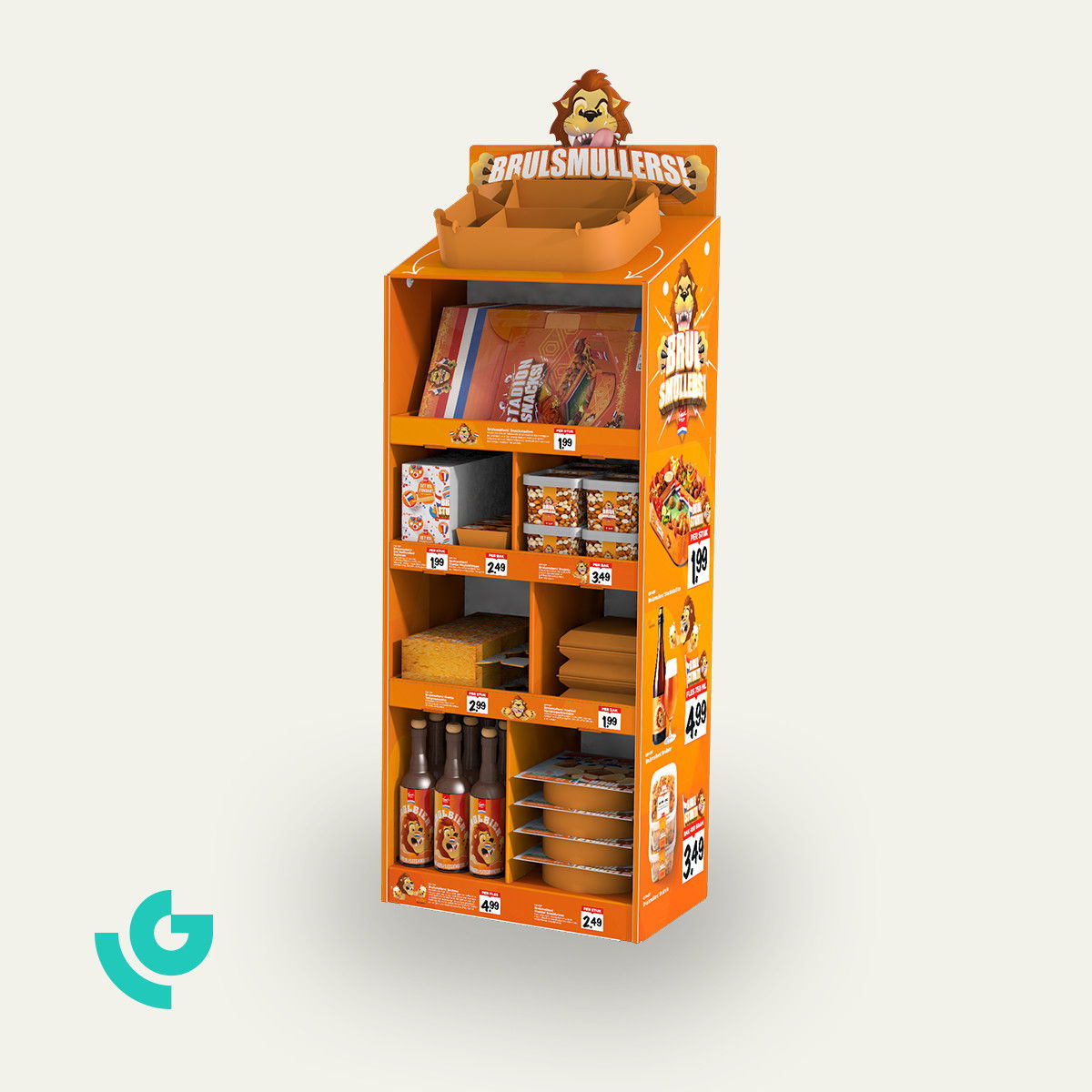 Displays de sol en carton - alimentation (0432)