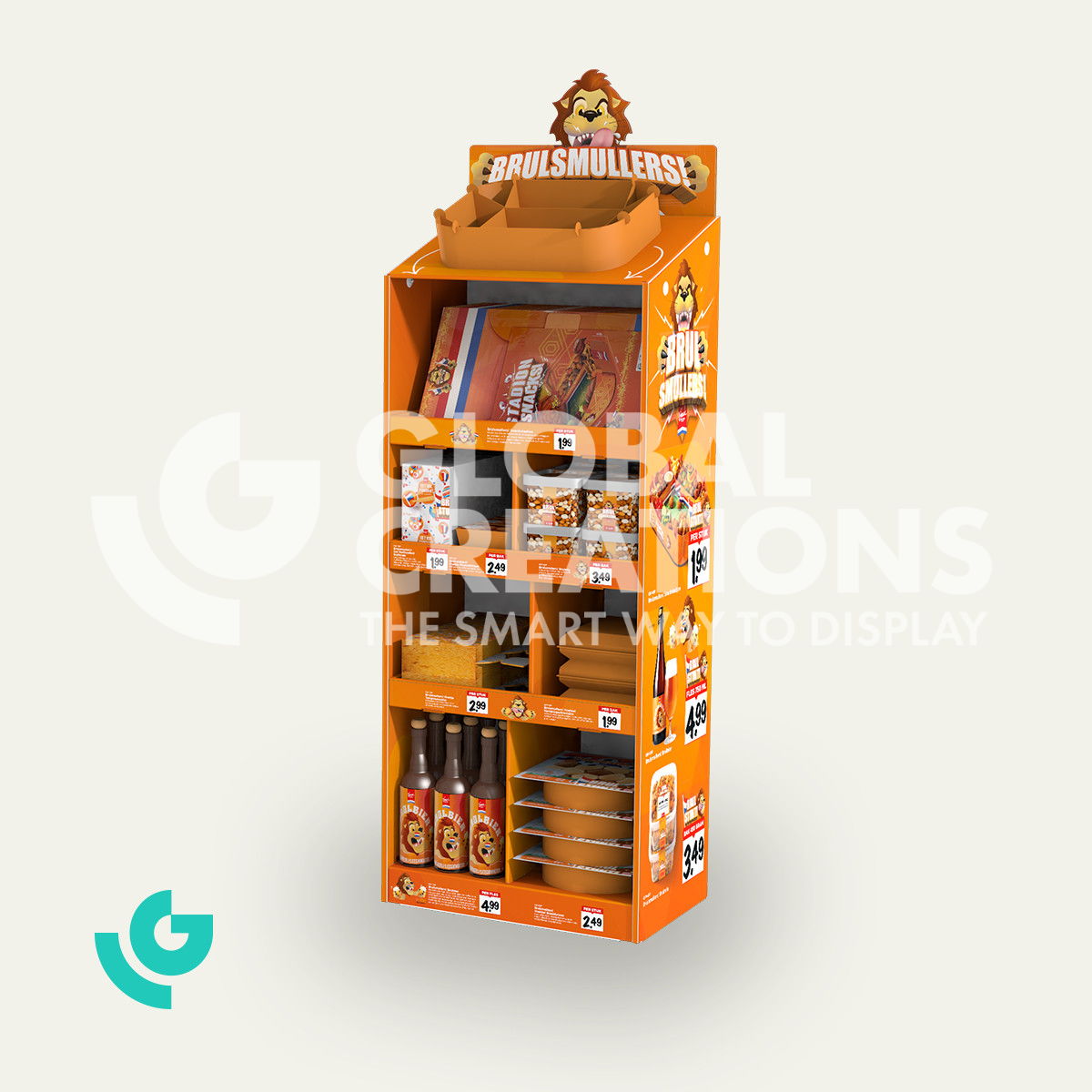 Cardboard floor displays - foodstuffs (0432)