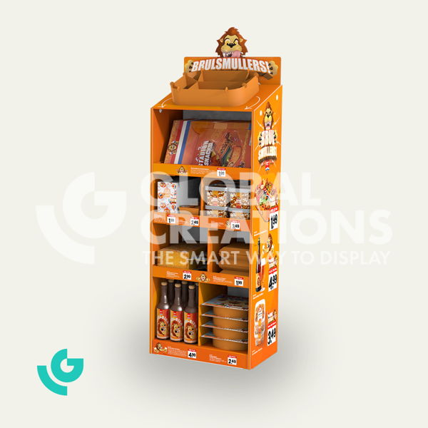 Cardboard floor displays - foodstuffs (0432)