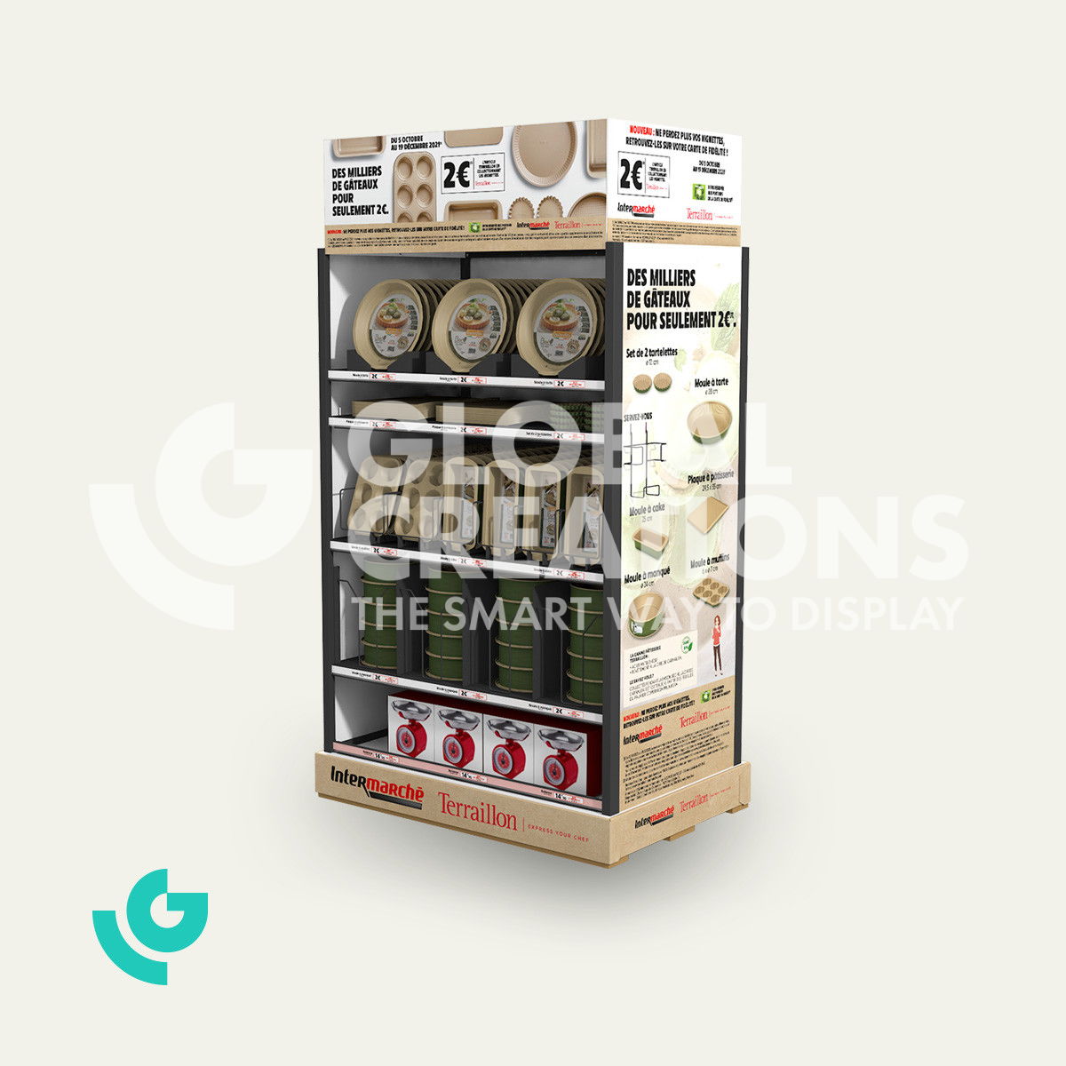 Metal floor displays - baking products (0395)