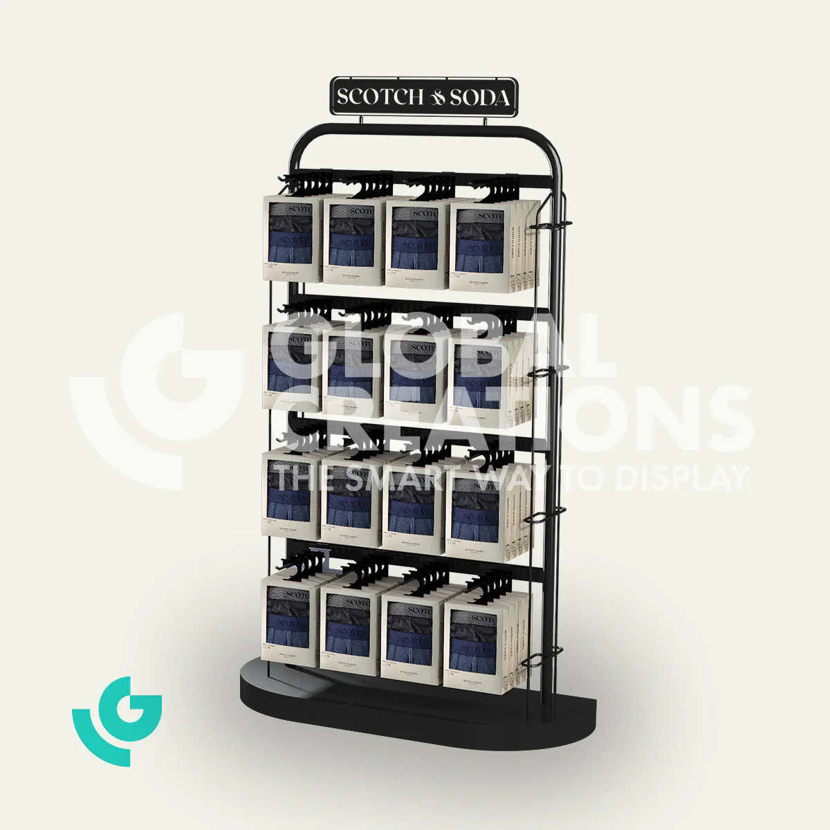 Metal floor displays - clothing (0335)
