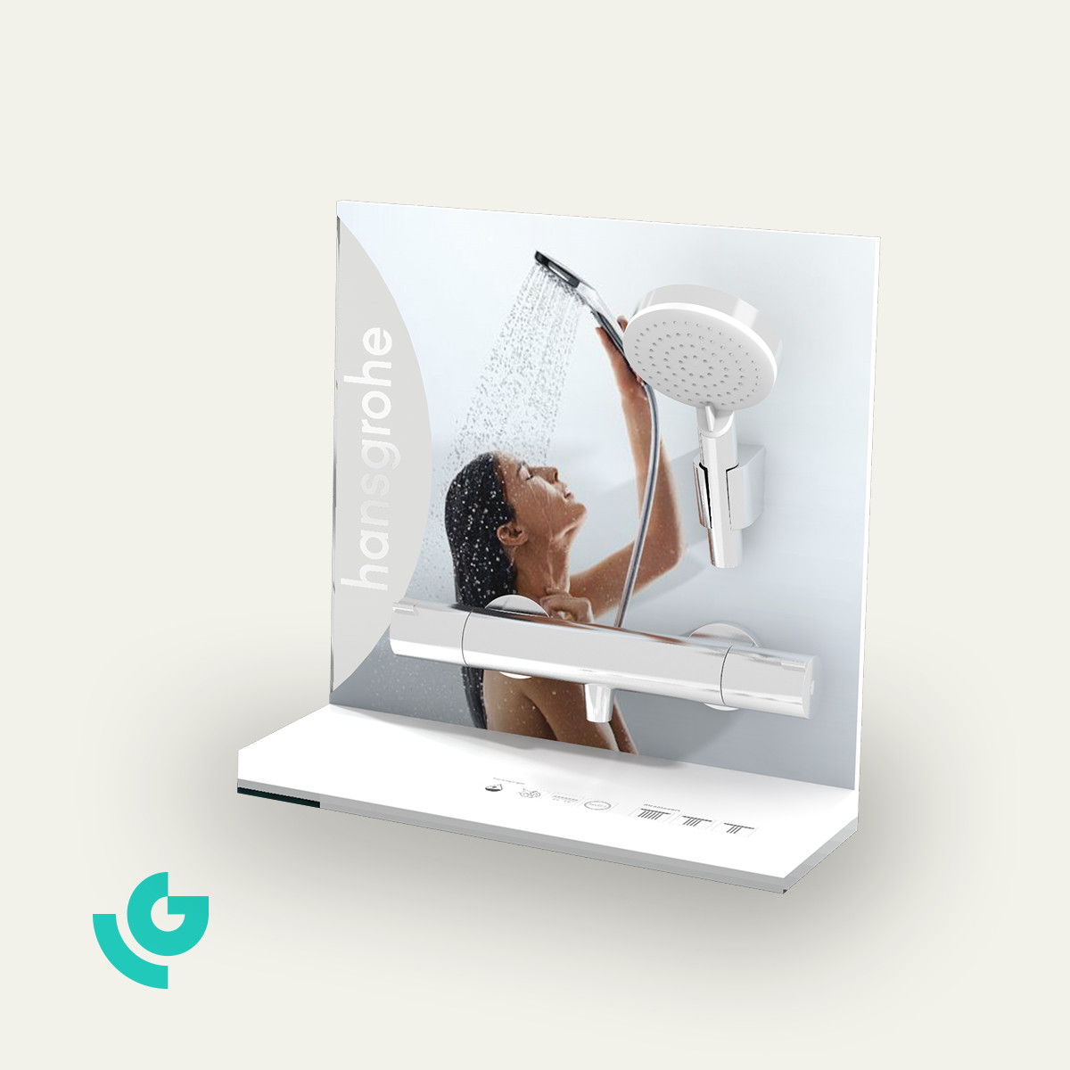 Displays de comptoir en plastique - sanitaire (0017)
