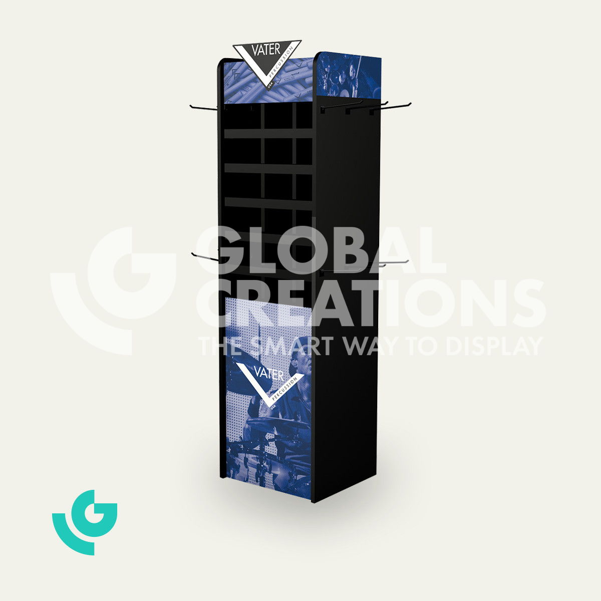 Honeycomb cardboard floor displays - sound (0409)
