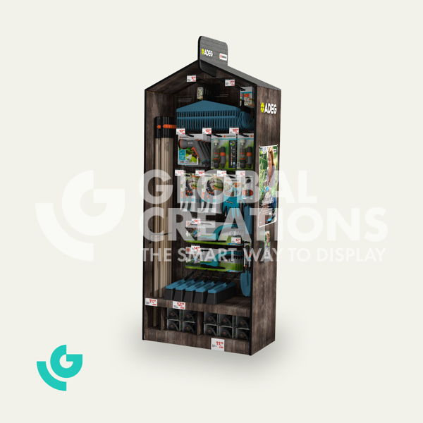 Honeycomb cardboard floor displays - garden (0200)