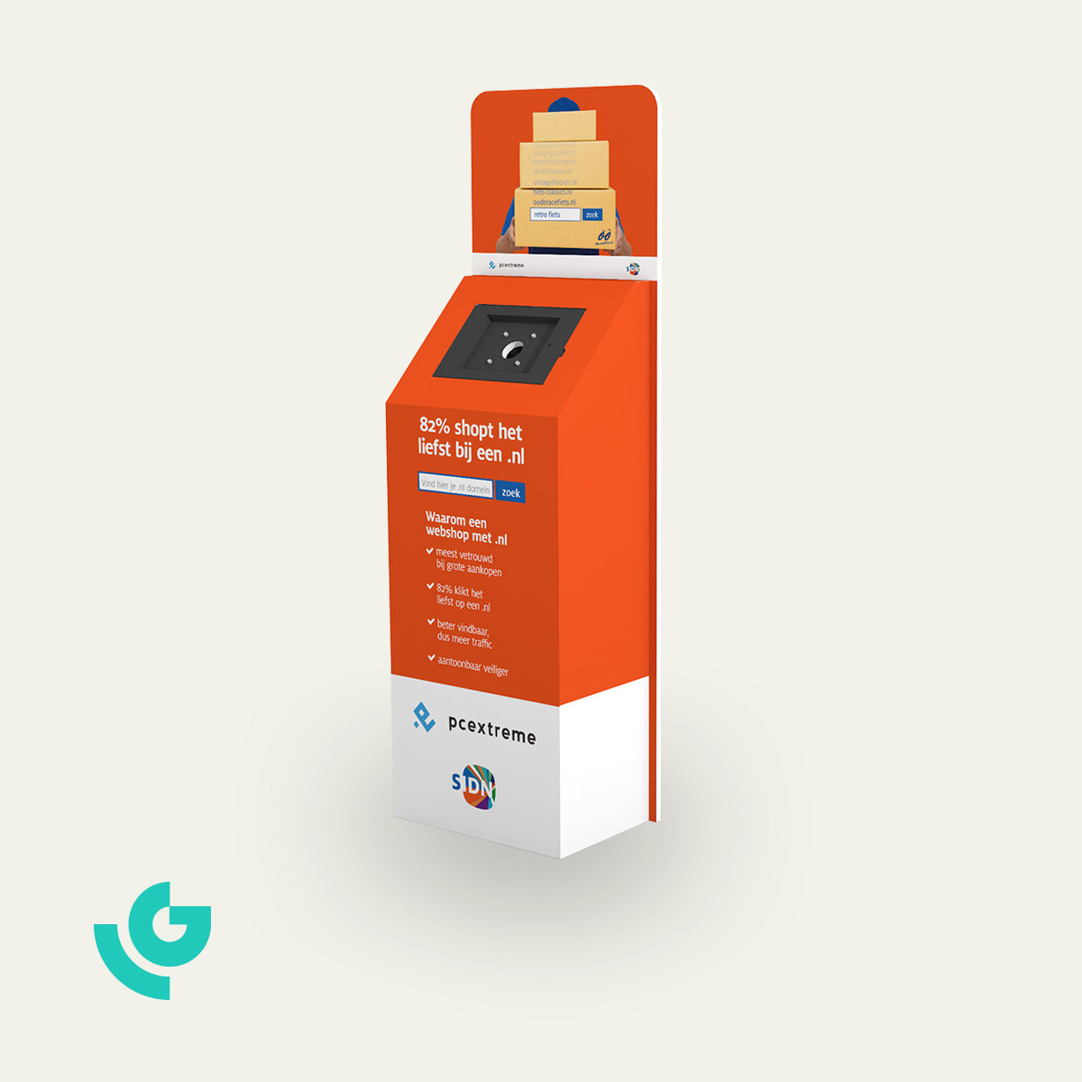 Display de sol en carton alvéolaire - PDV (0383)