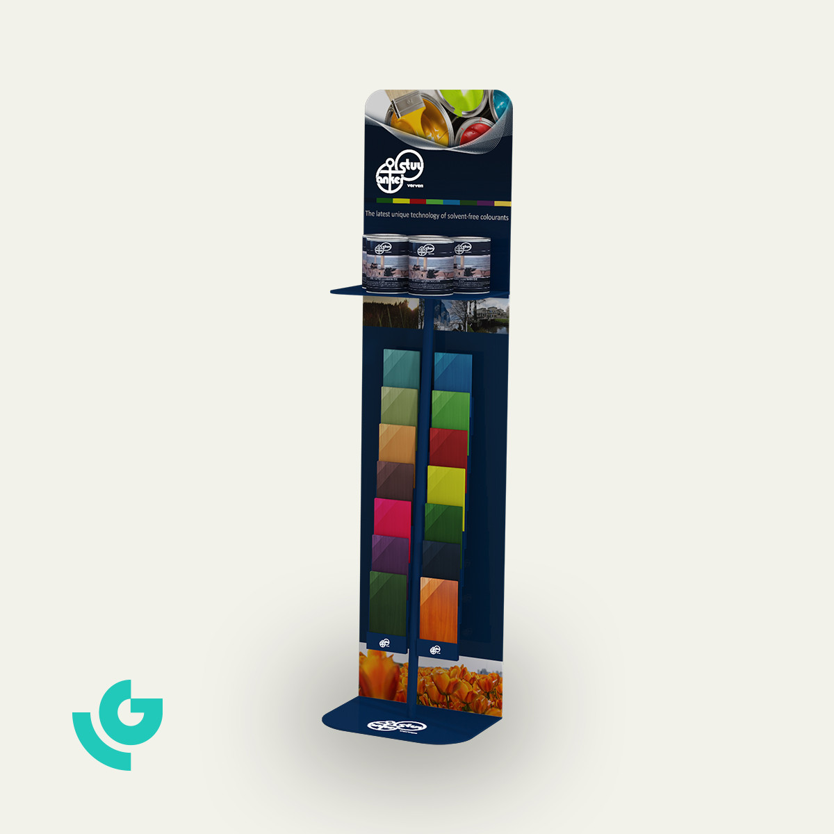Displays de sol en métal - bricolage (0112)