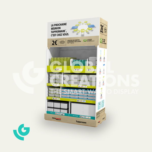 Display de sol en carton alvéolaire - articles de rangement (0226)