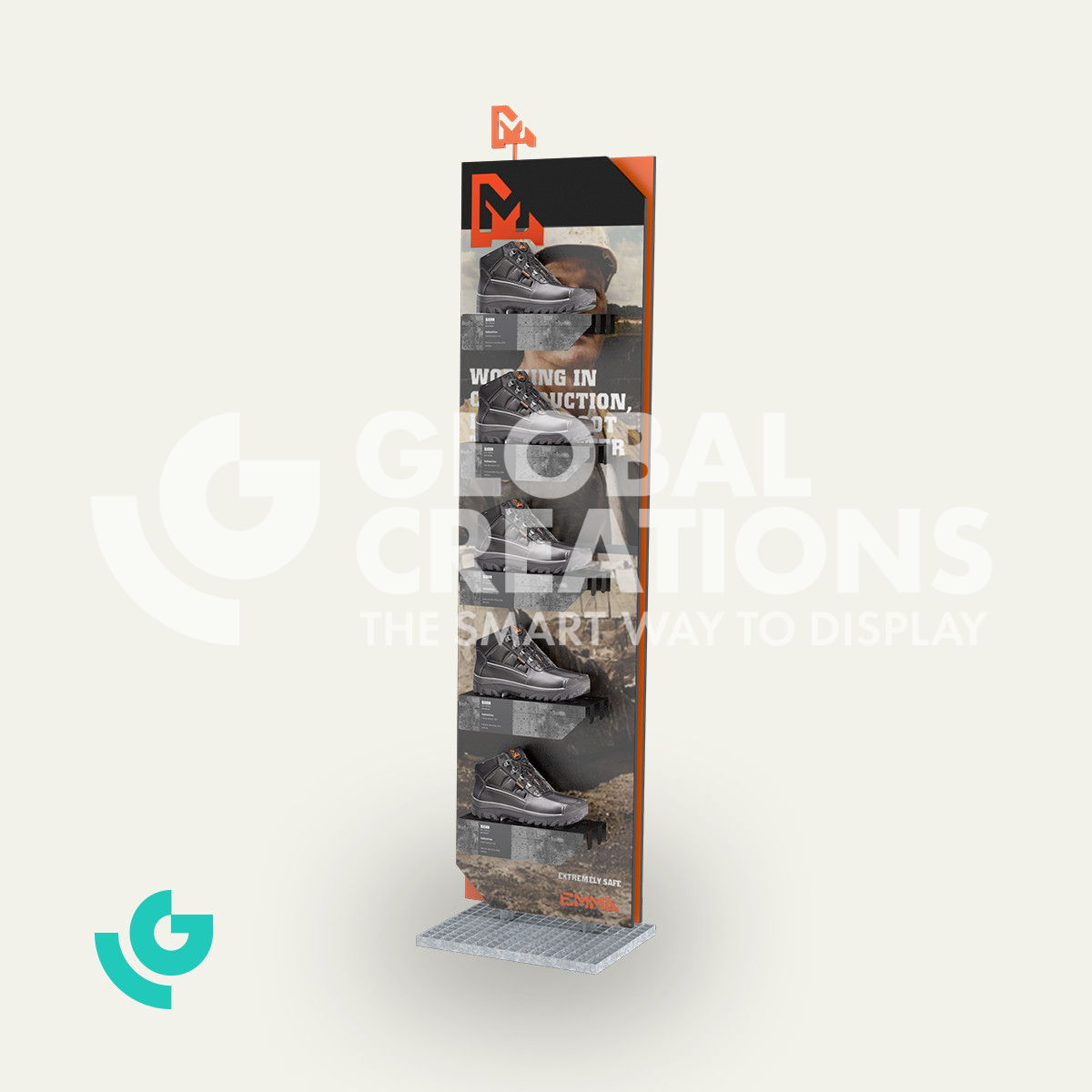 Metal floor displays - clothing (0116)