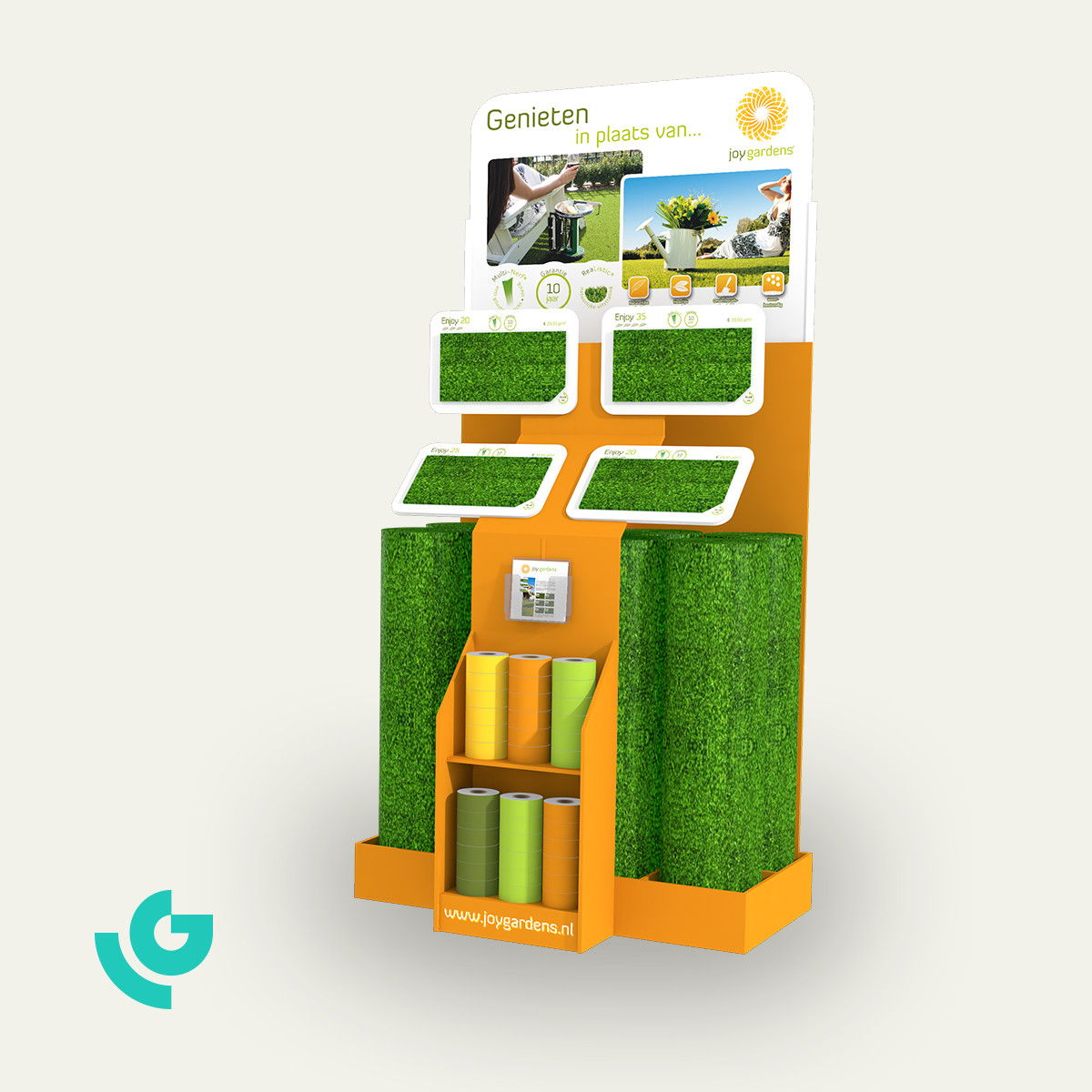 Displays de sol en bois - jardin (0082)