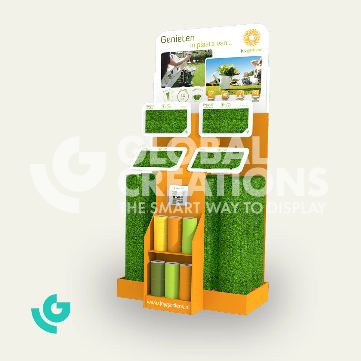 Wooden floor displays - garden (0082)