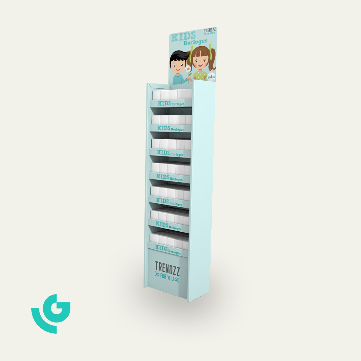 Displays de sol en carton - bijoux (0404)