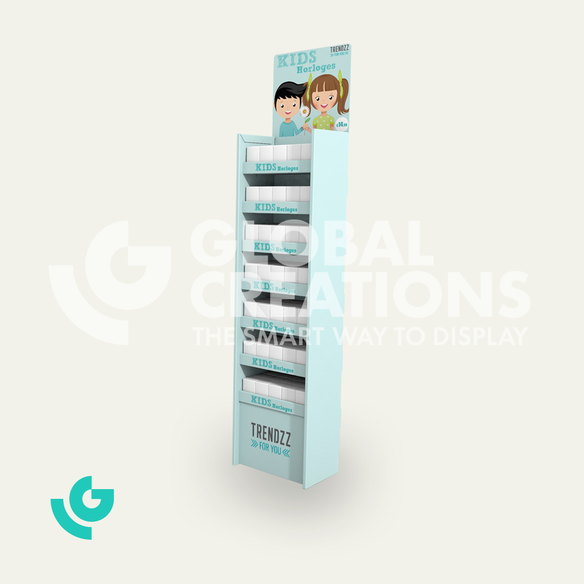 Cardboard floor displays - jewellery (0404)