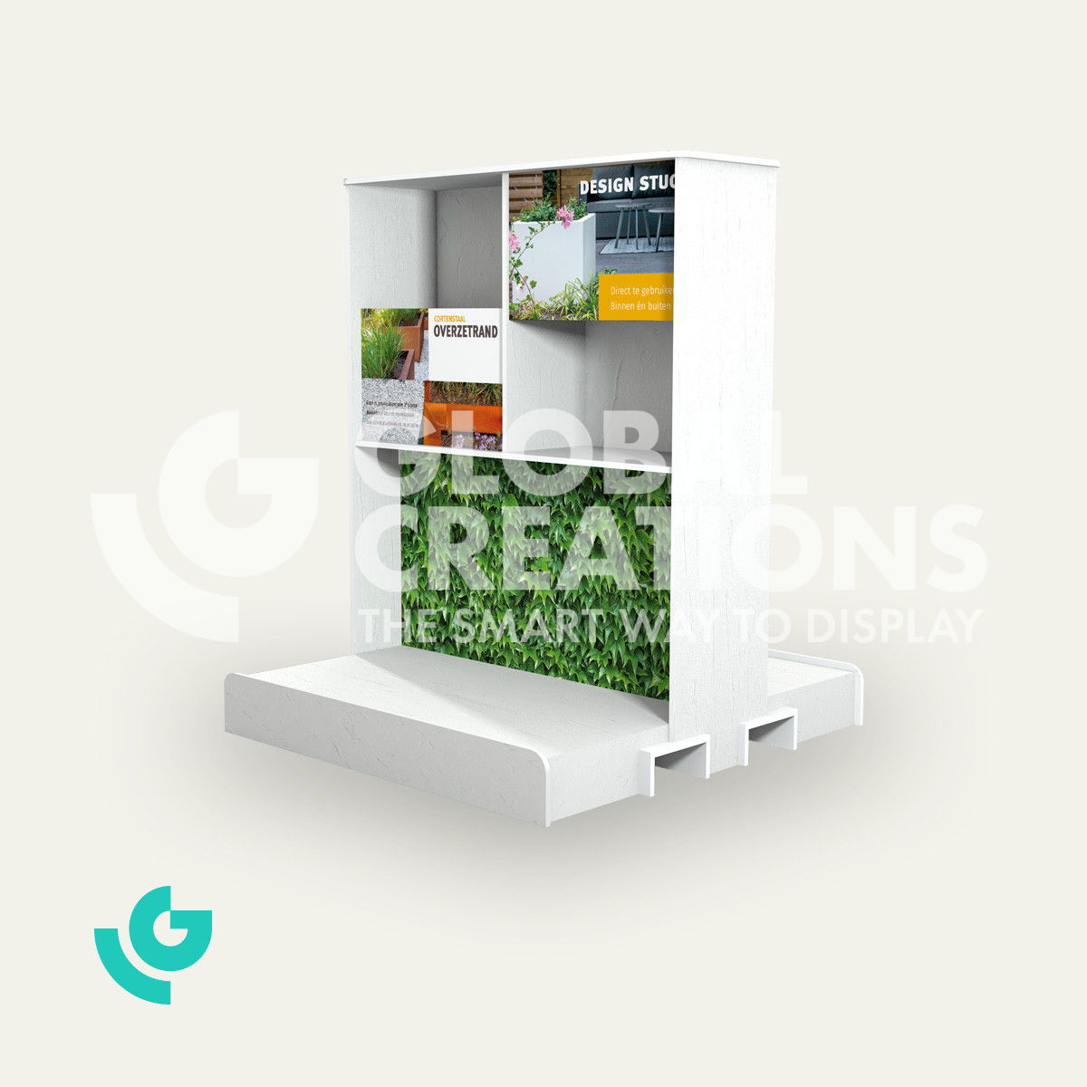 Honeycomb cardboard floor displays - garden (0405)