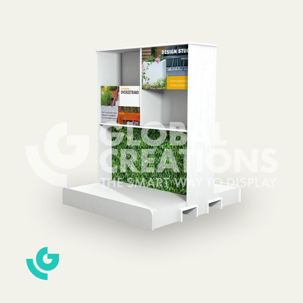 Honeycomb cardboard floor displays - garden (0405)