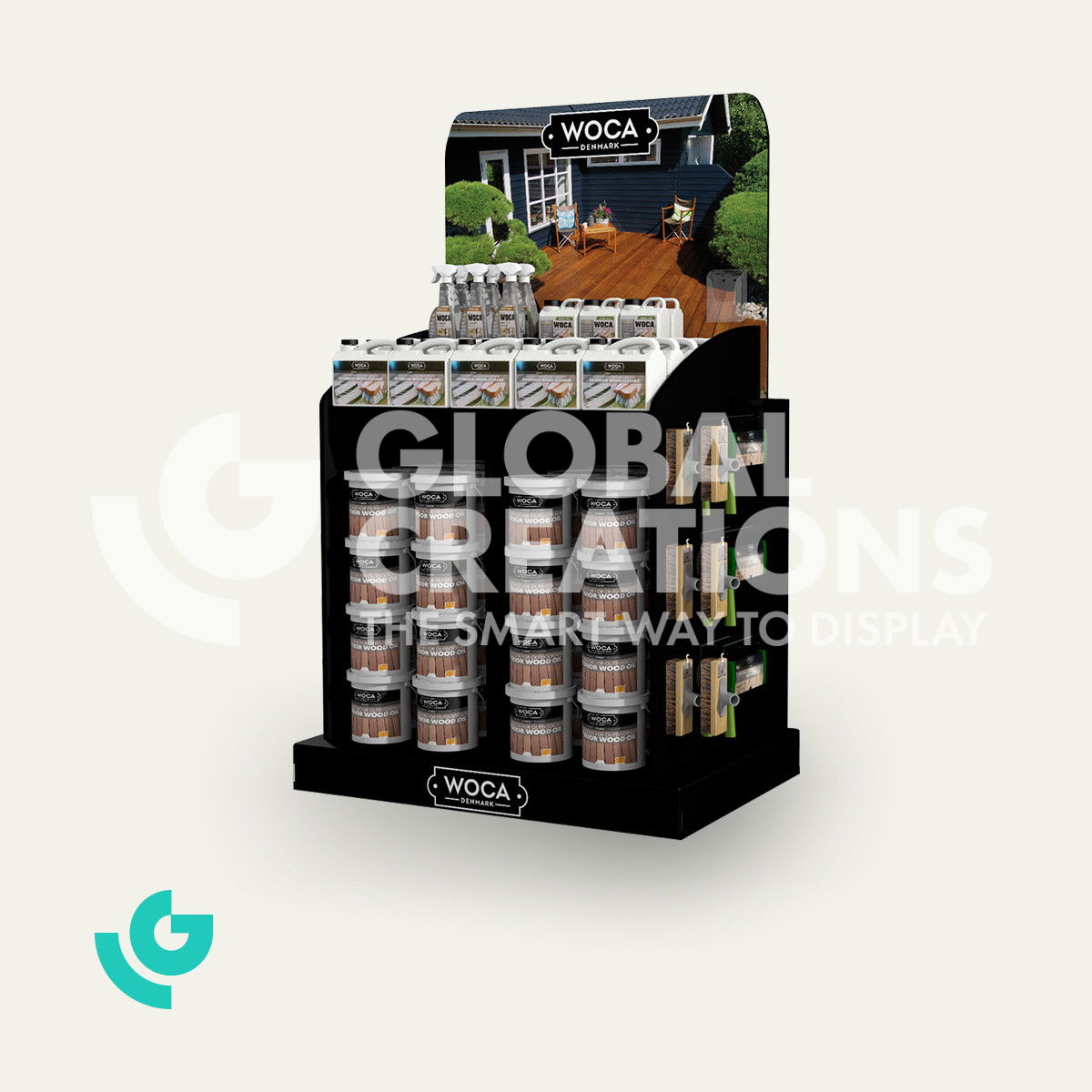 Honeycomb cardboard floor displays - garden (0435)