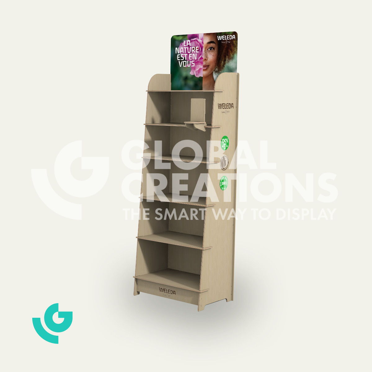 Wooden floor displays - healthcare (0431)