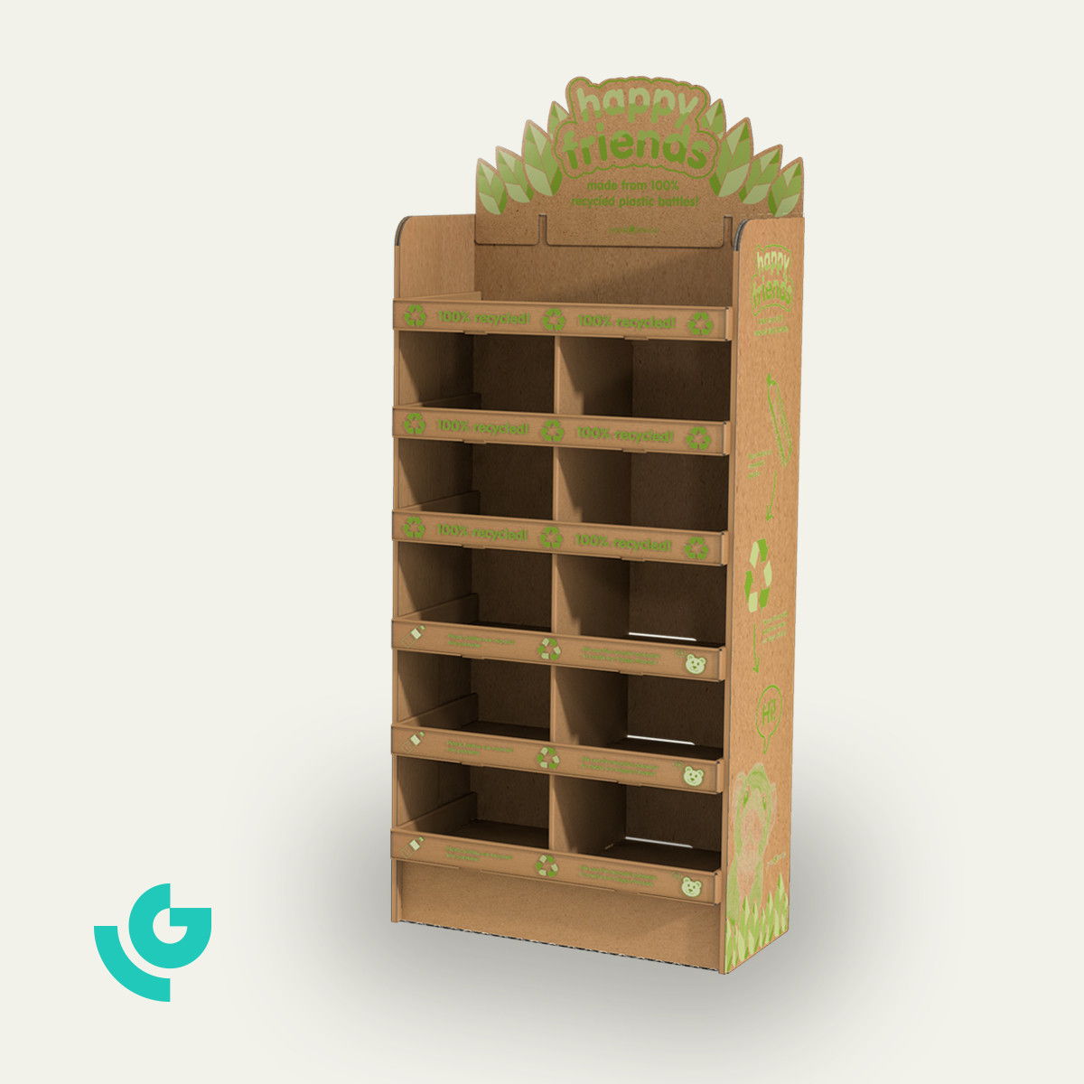 Display de sol en carton alvéolaire - jouets (0309)
