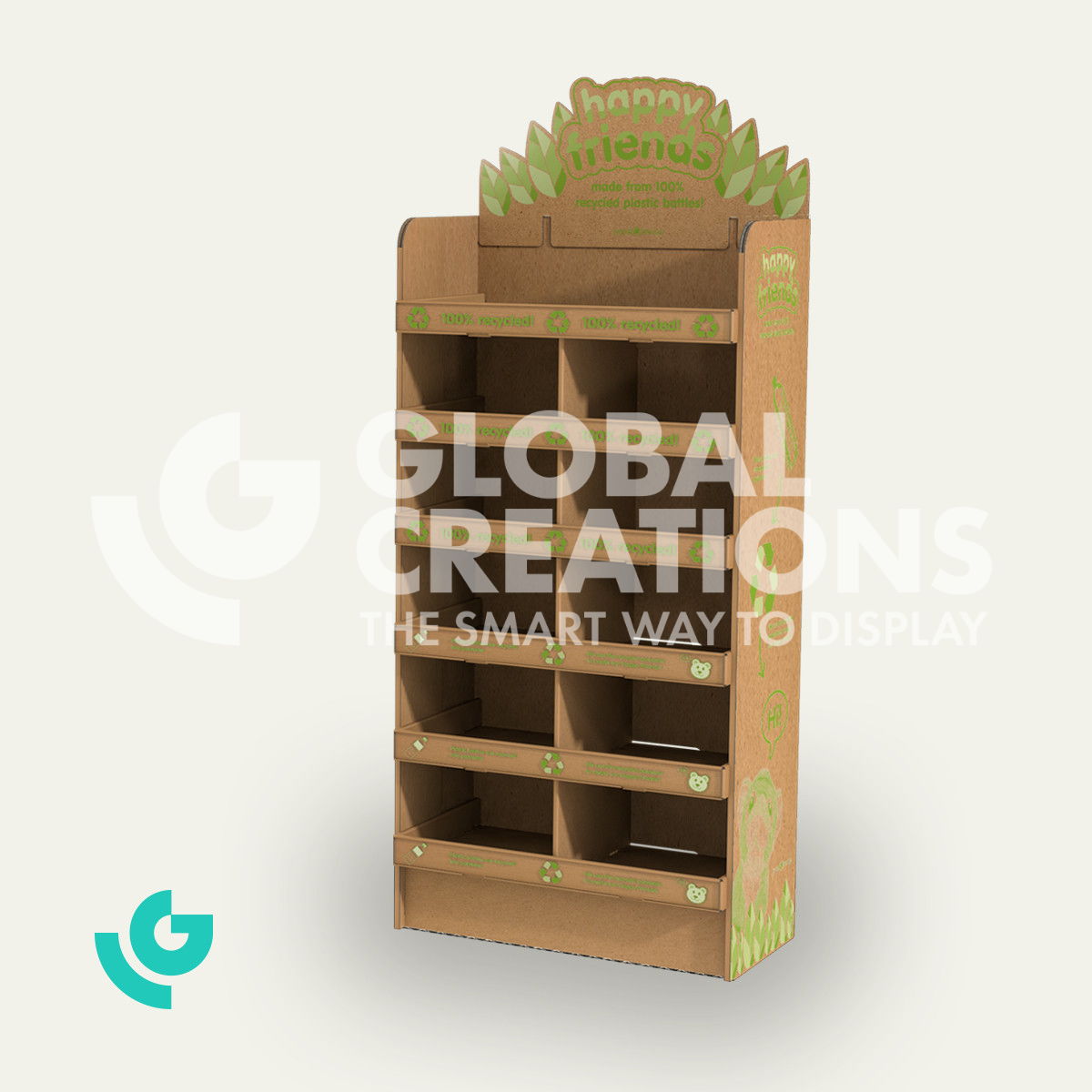 Honeycomb cardboard floor displays - toys (0309)
