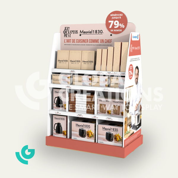 Honeycomb cardboard floor displays - household products (0273)