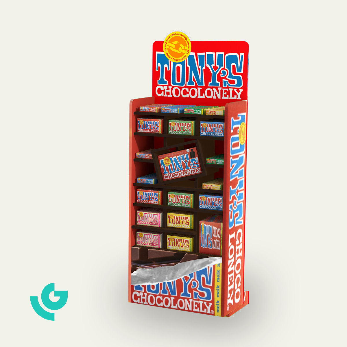 Displays de sol en bois - alimentation (0065)