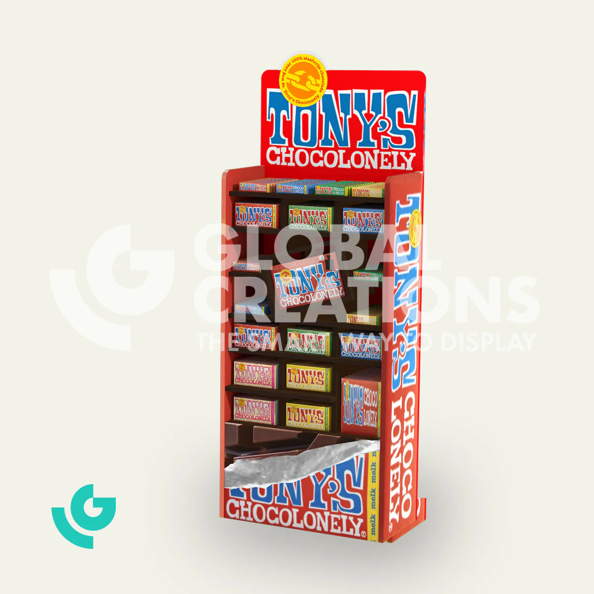 Wooden floor displays - foodstuffs (0065)