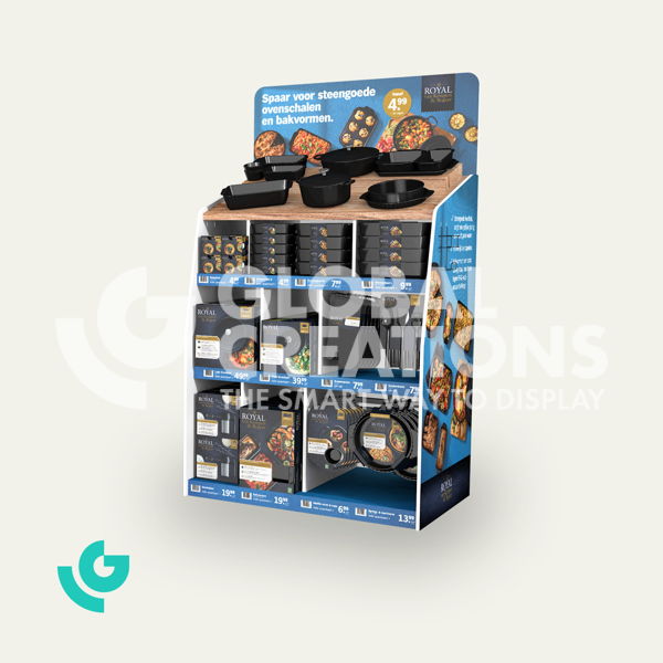 Honeycomb cardboard floor displays - baking products (0136)