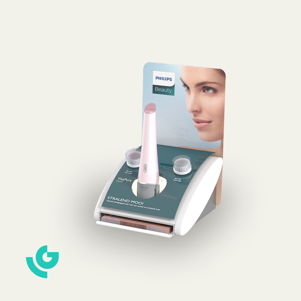 Displays de comptoir en plastique - soins (0110)