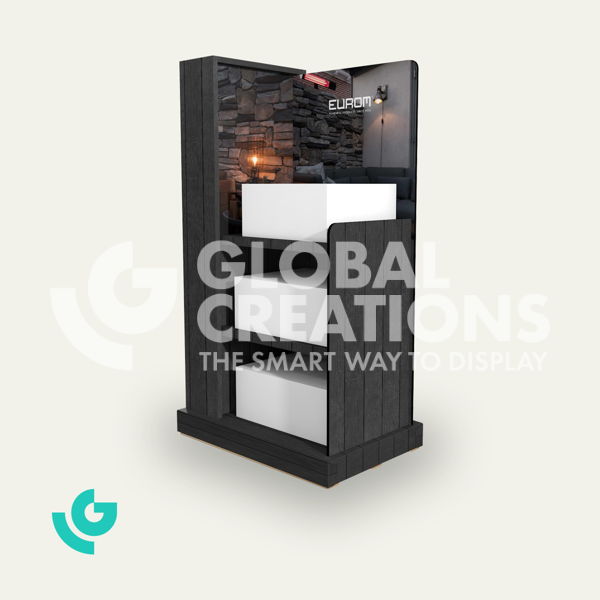 Honingraat karton vloerdisplays - tuin (0191)